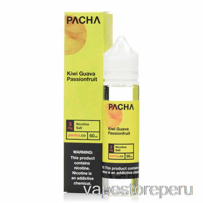 Vape Sin Nicotina Peru Kiwi Guayaba Maracuyá - Pacha - 60ml 0mg